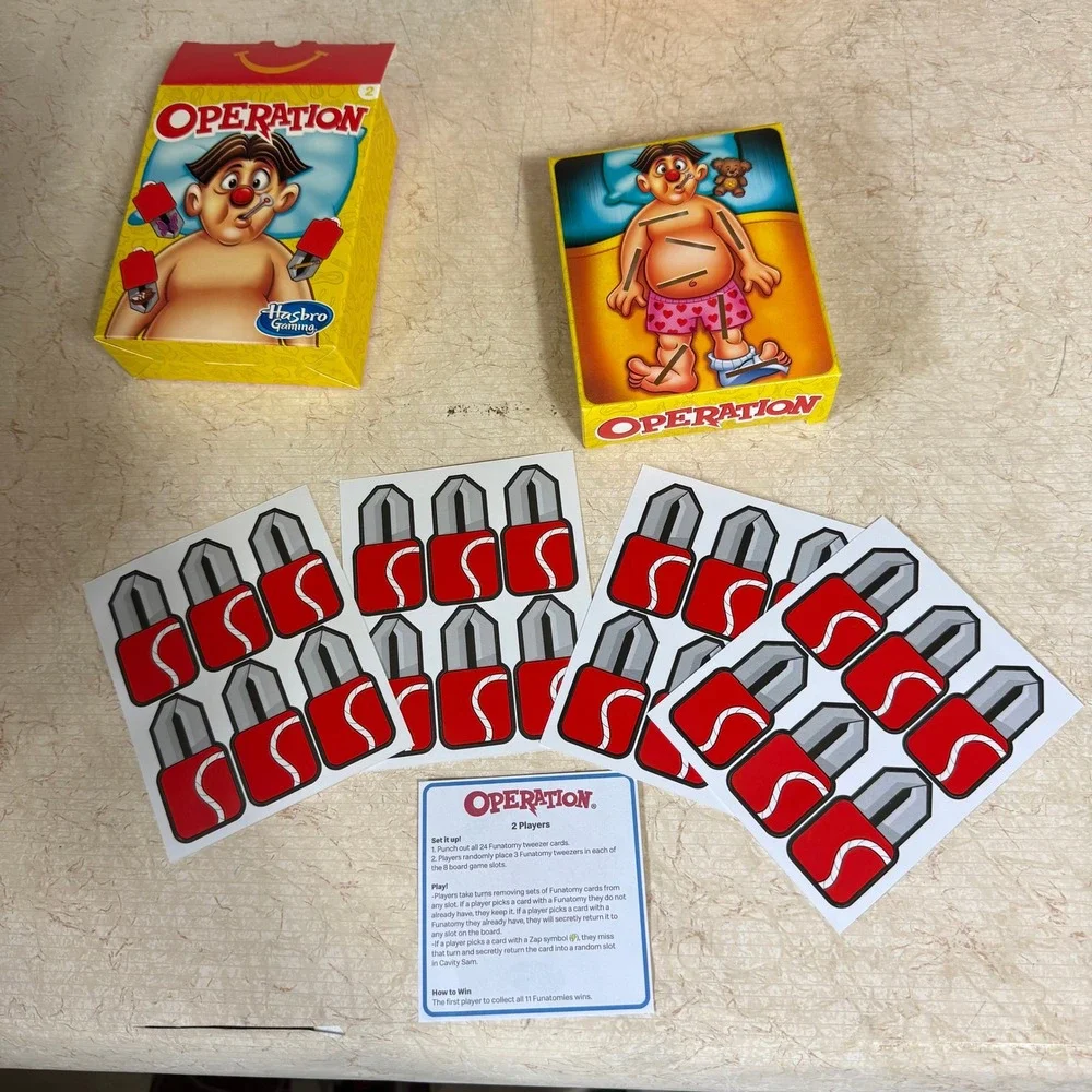 McDonalds‎ Happy Meal Toy 2022 Hasbro Gaming Operation Monopoly Game Set